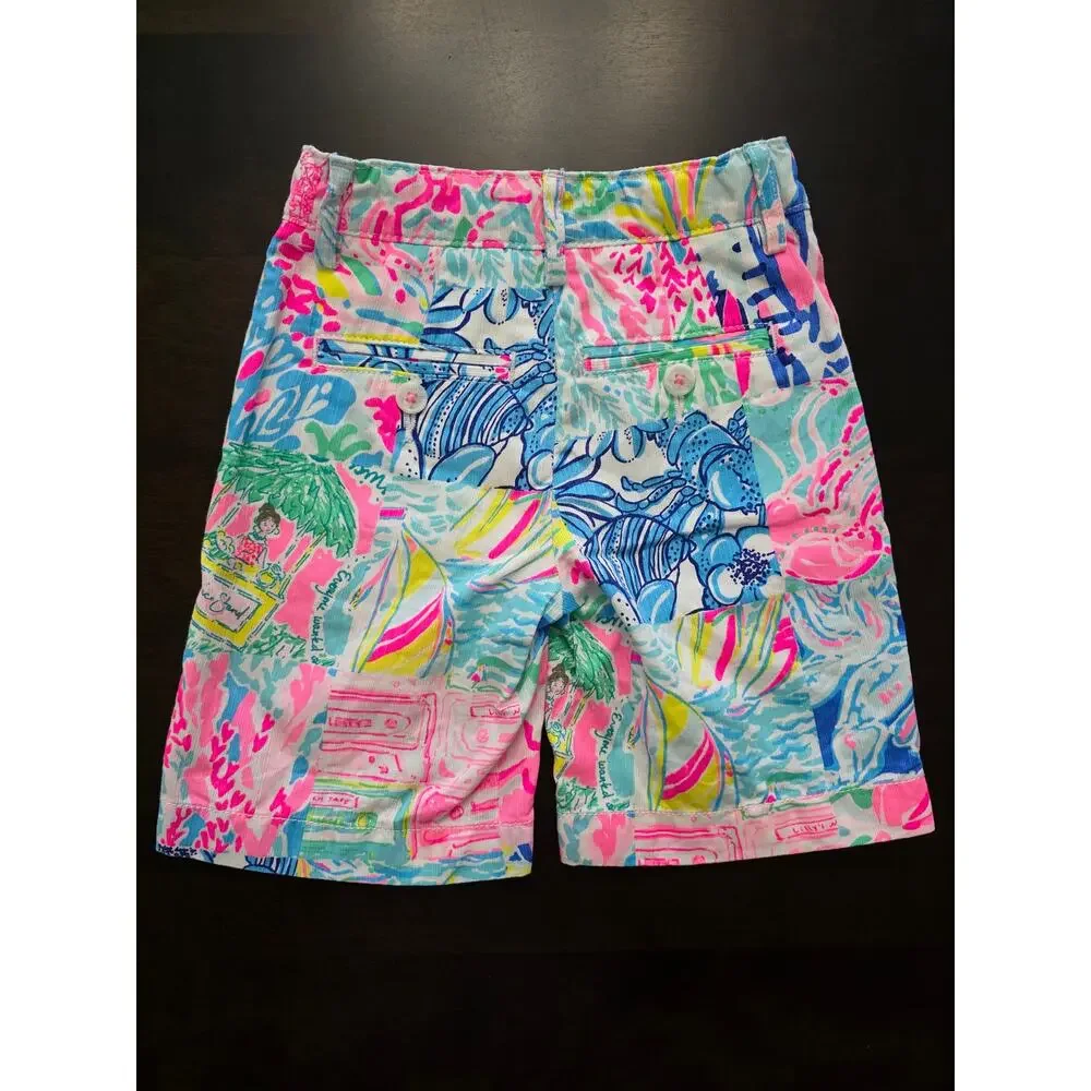 Lilly Pulitzer Boys Beaumont Short Pop Up Summer Remix Patch Size 2